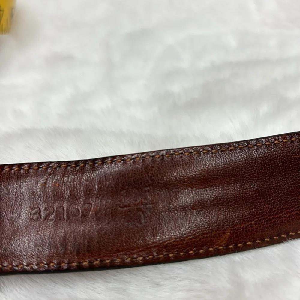 Pebbles Italy brown leather belt Sz 40